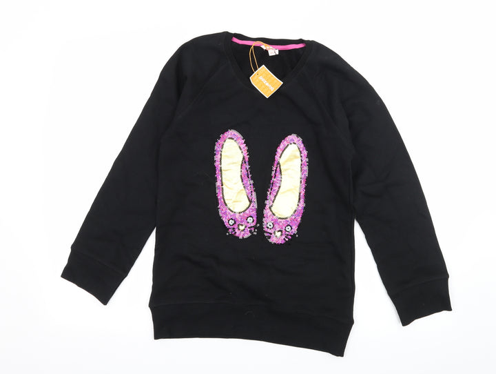 Blue Zoo Girls Black Jersey Pullover Sweatshirt Size 13-14 Years - Shoes