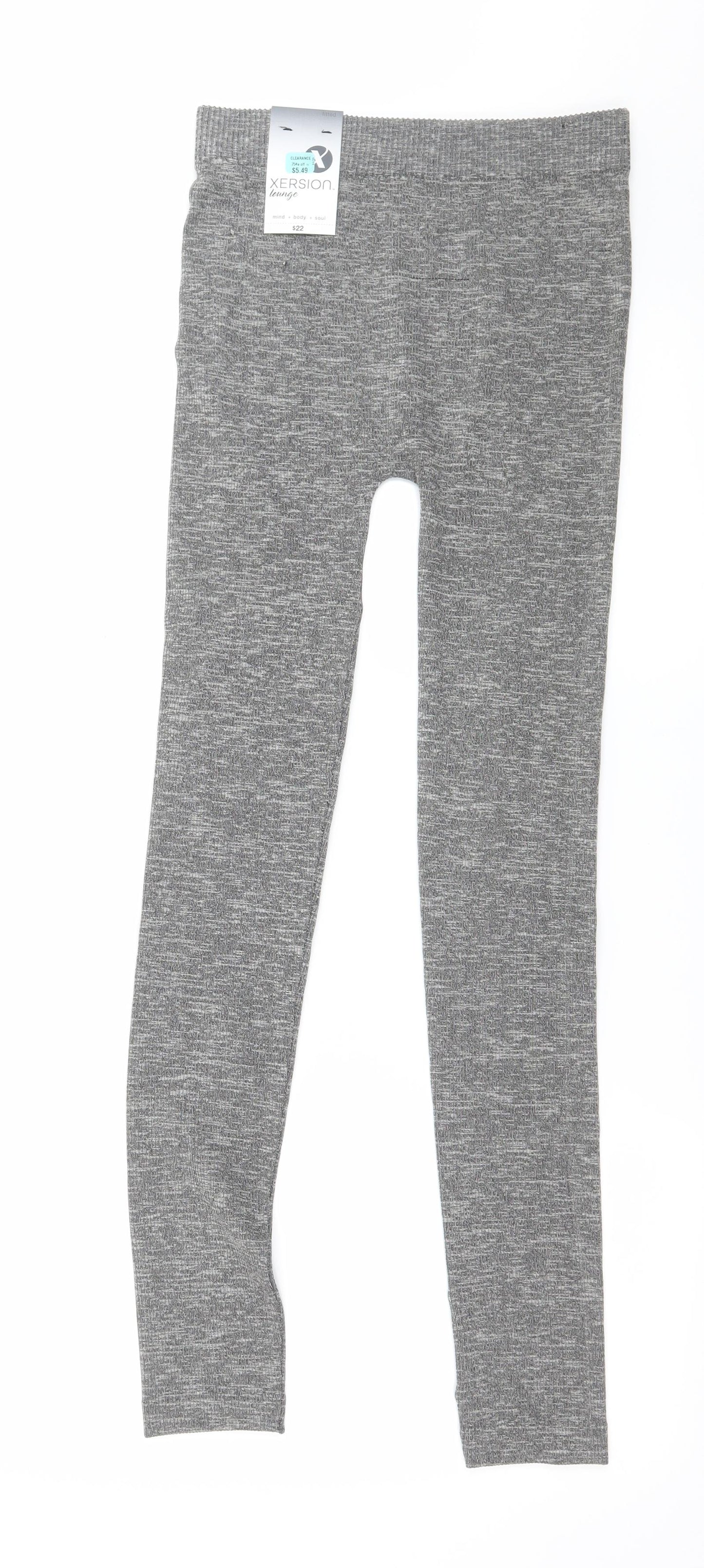 Xersion Womens Grey  Jersey Capri Leggings Size S L27 in