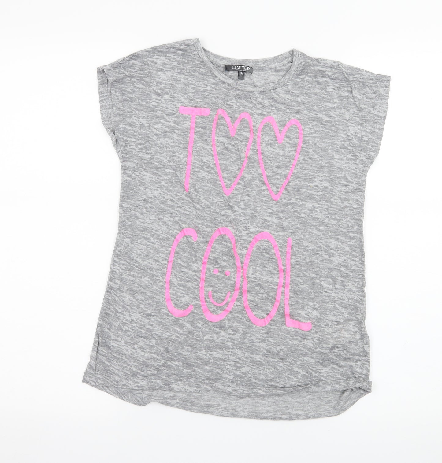 Marks and Spencer Girls Grey  Jersey Basic T-Shirt Size 11-12 Years  - Too cool