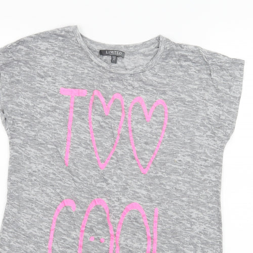 Marks and Spencer Girls Grey  Jersey Basic T-Shirt Size 11-12 Years  - Too cool