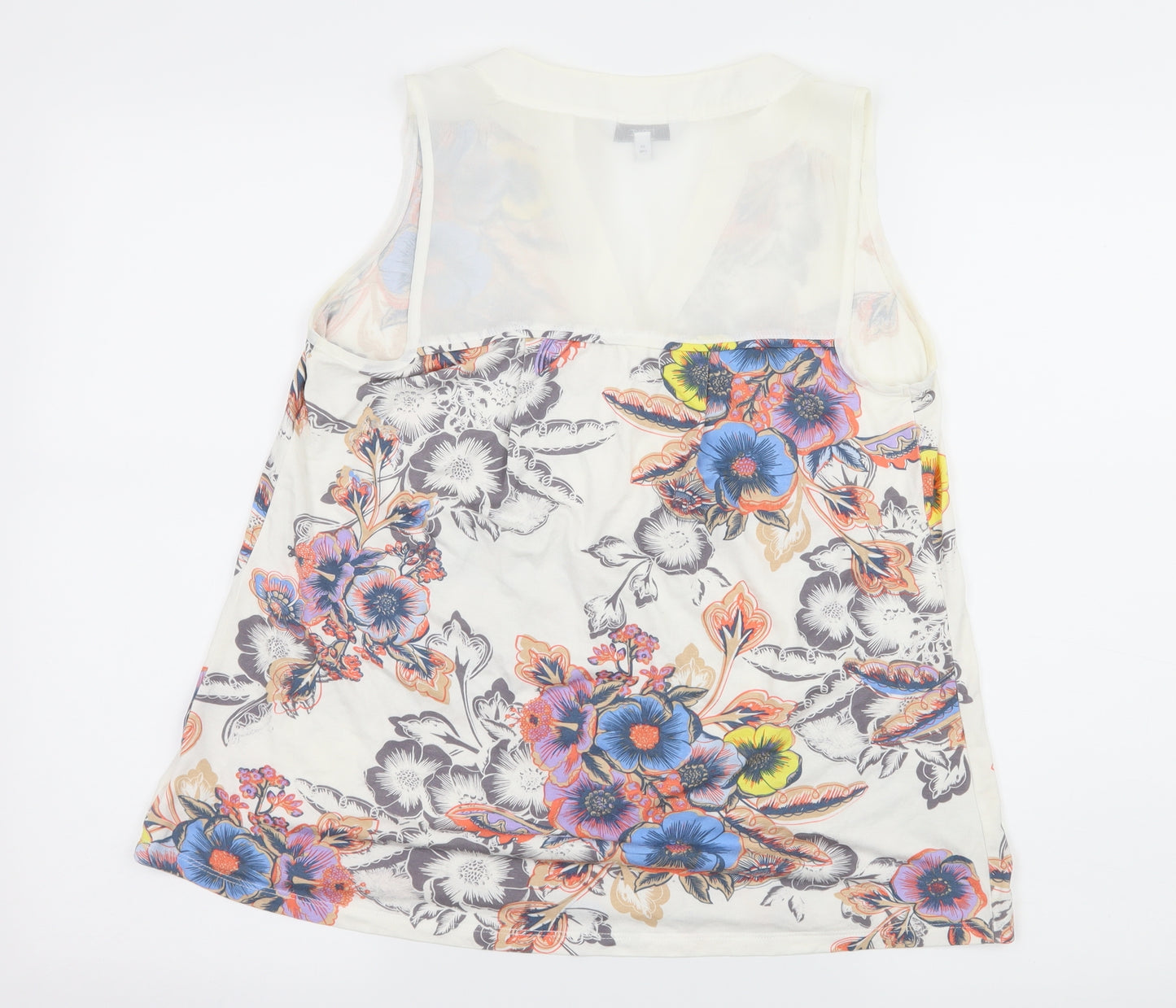 NEXT Womens Ivory Floral Jersey Basic T-Shirt Size 6
