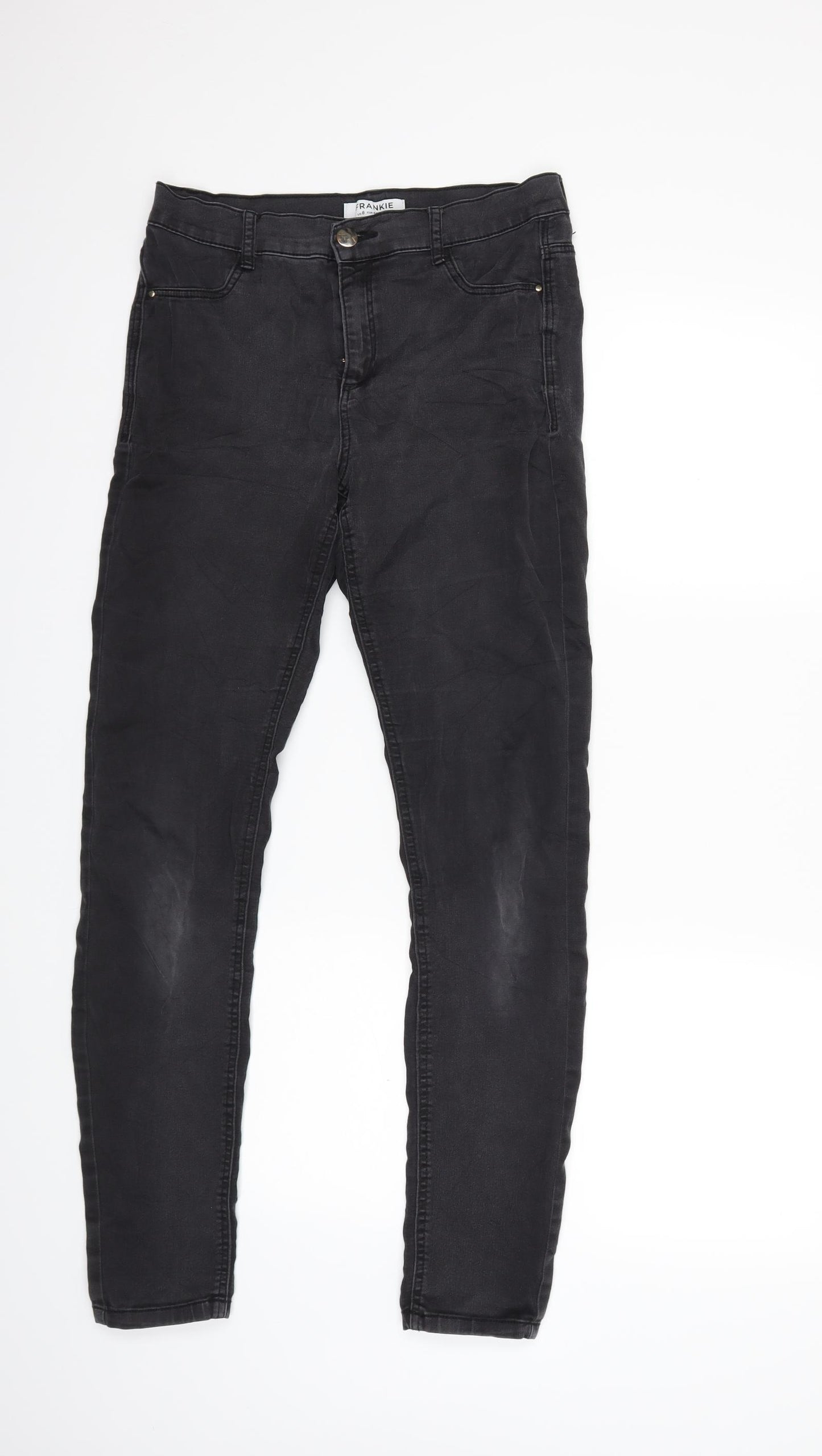 Dorothy Perkins Womens Black  Denim Skinny Jeans Size 12 L29 in