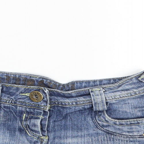 New Look Girls Blue  Denim Hot Pants Shorts Size 10 Years