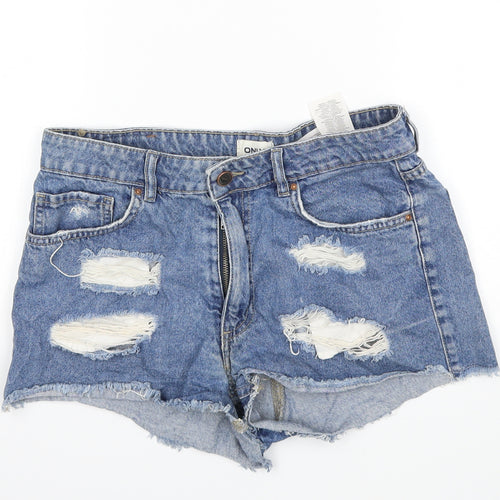 Only Womens Blue  Denim Hot Pants Shorts Size 28 in