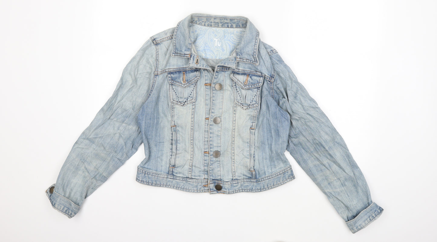 TU Womens Blue  Denim Jacket  Size 12