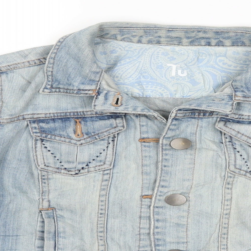 TU Womens Blue  Denim Jacket  Size 12