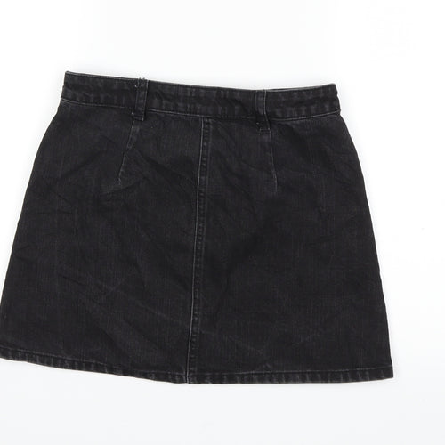 Miss Selfridge Womens Black  Denim Mini Skirt Size 8