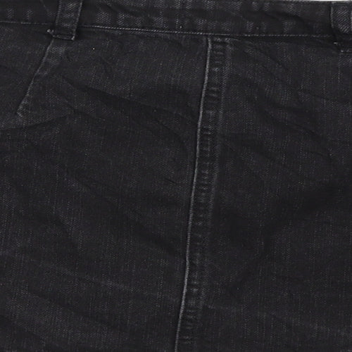 Miss Selfridge Womens Black  Denim Mini Skirt Size 8