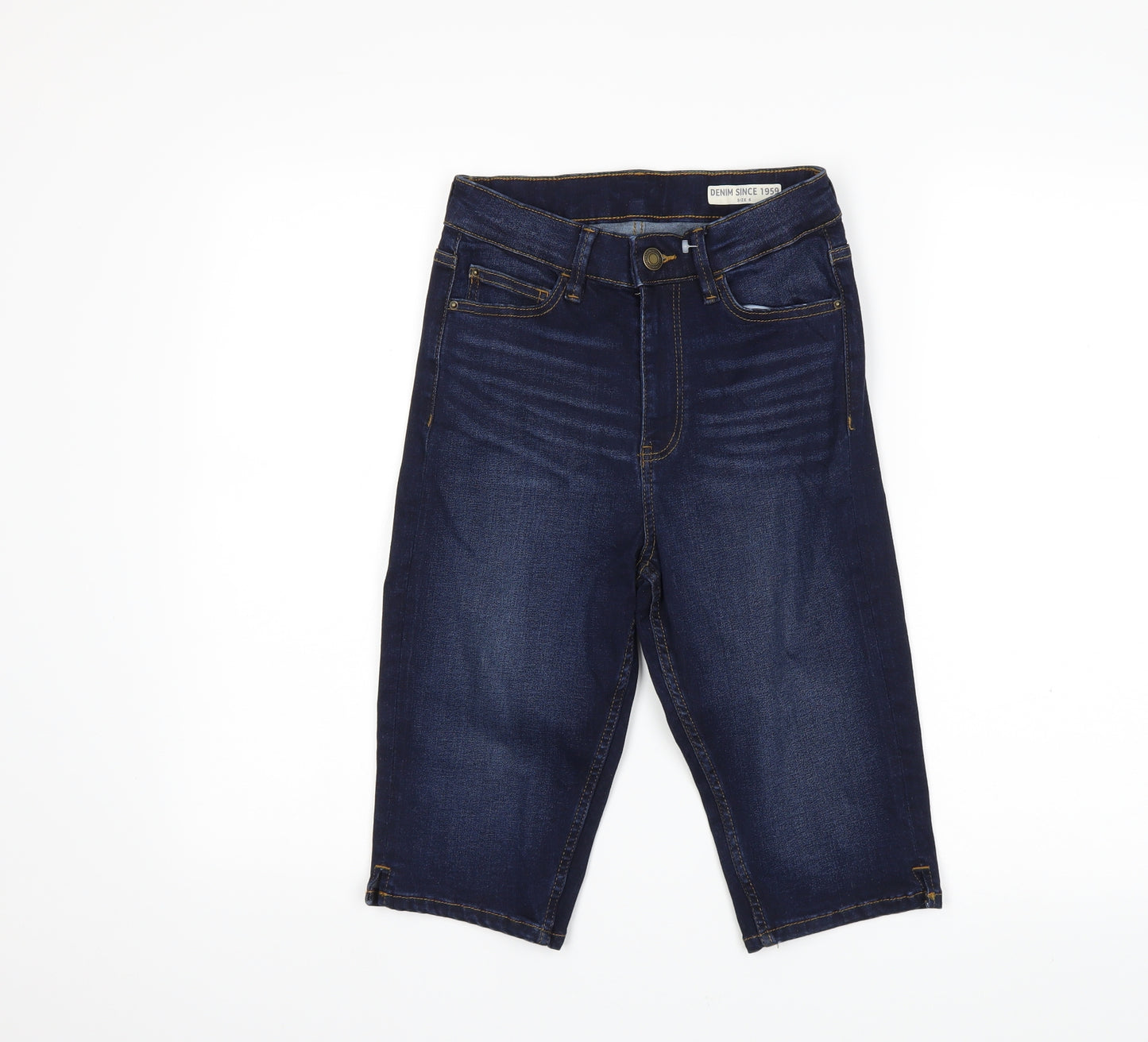 Marks and Spencer Womens Beige  Denim Cut-Off Shorts Size 6