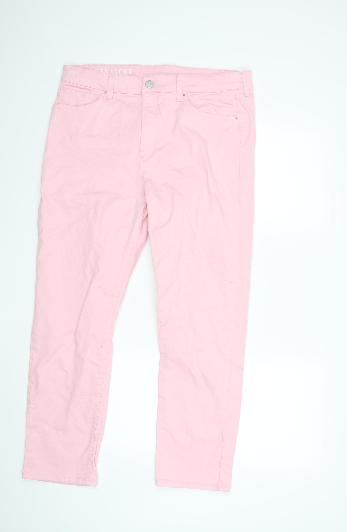 Marks and Spencer Womens Pink  Denim Skinny Jeans Size 18 L28 in