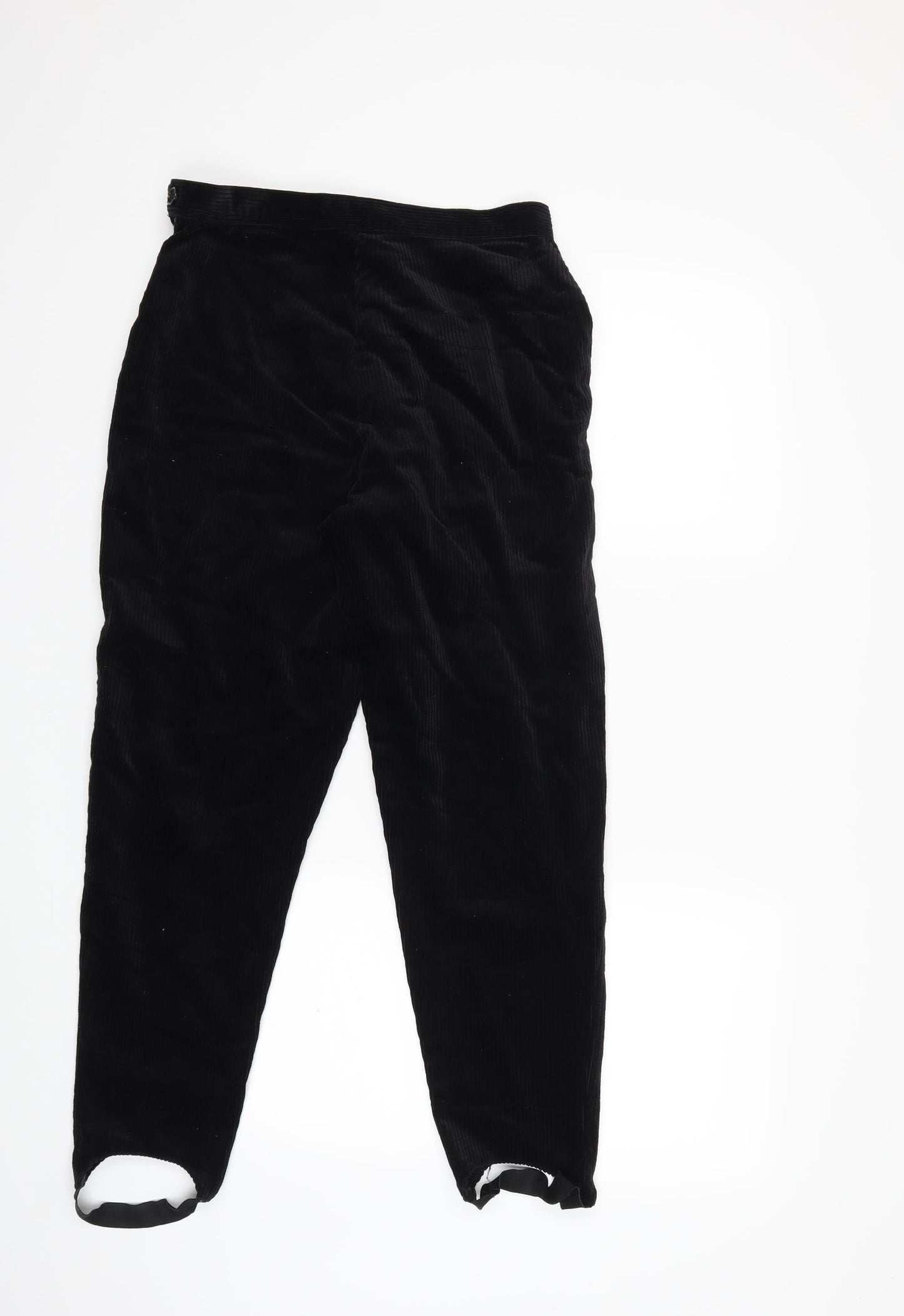 Essentials Womens Black  Corduroy Trousers  Size 12 L26 in