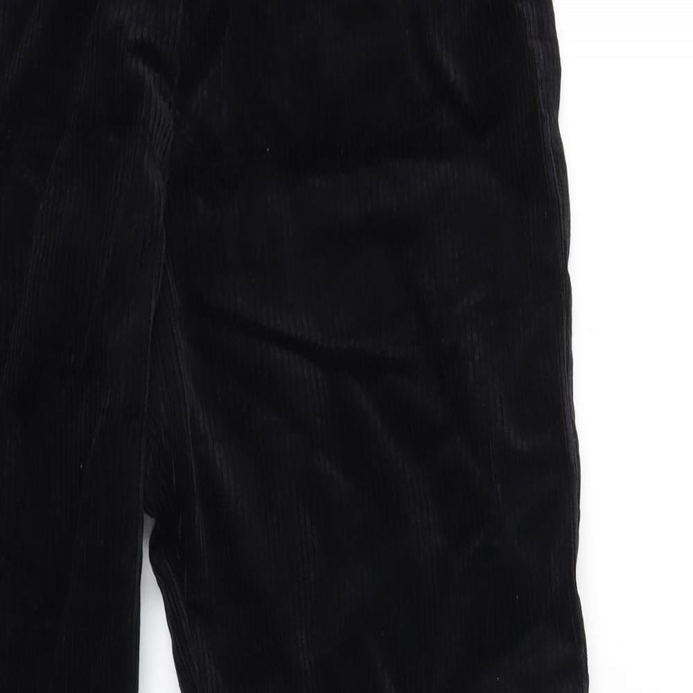 Essentials Womens Black  Corduroy Trousers  Size 12 L26 in