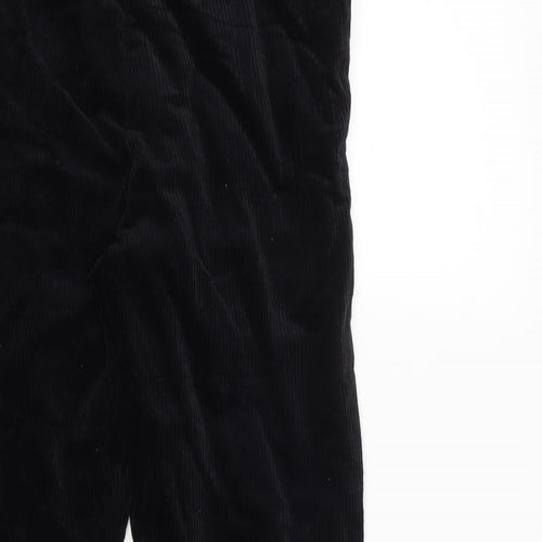 Essentials Womens Black  Corduroy Trousers  Size 12 L26 in