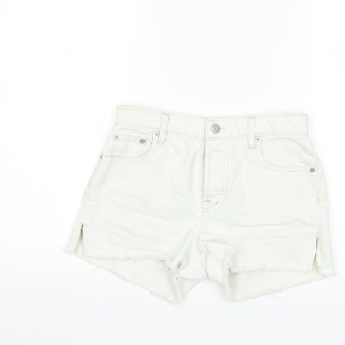 Gap Womens White  Denim Hot Pants Shorts Size 24 in