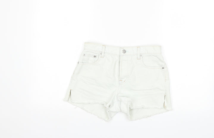 Gap Womens White Denim Hot Pants Shorts Size 24 in