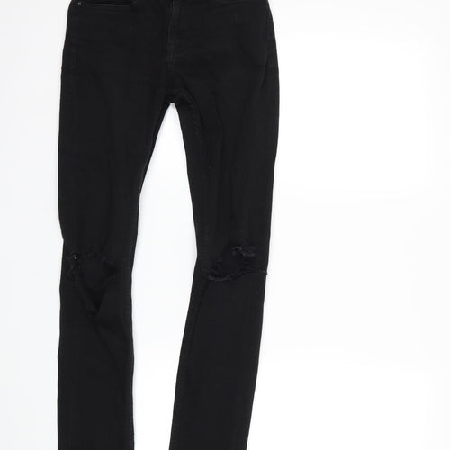 Dorothy Perkins Womens Black  Denim Skinny Jeans Size 28 in L32.5 in