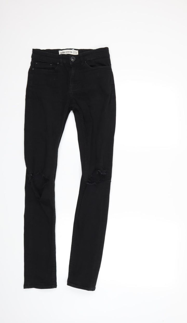 Dorothy Perkins Womens Black Denim Skinny Jeans Size 28 in L32.5 in