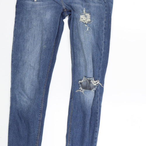 H&M Womens Blue  Denim Skinny Jeans Size 8 L27 in