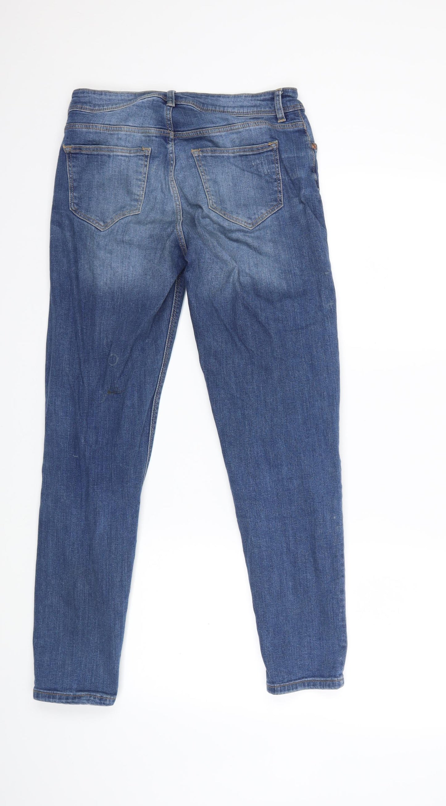 H&M Womens Blue  Denim Skinny Jeans Size 8 L27 in