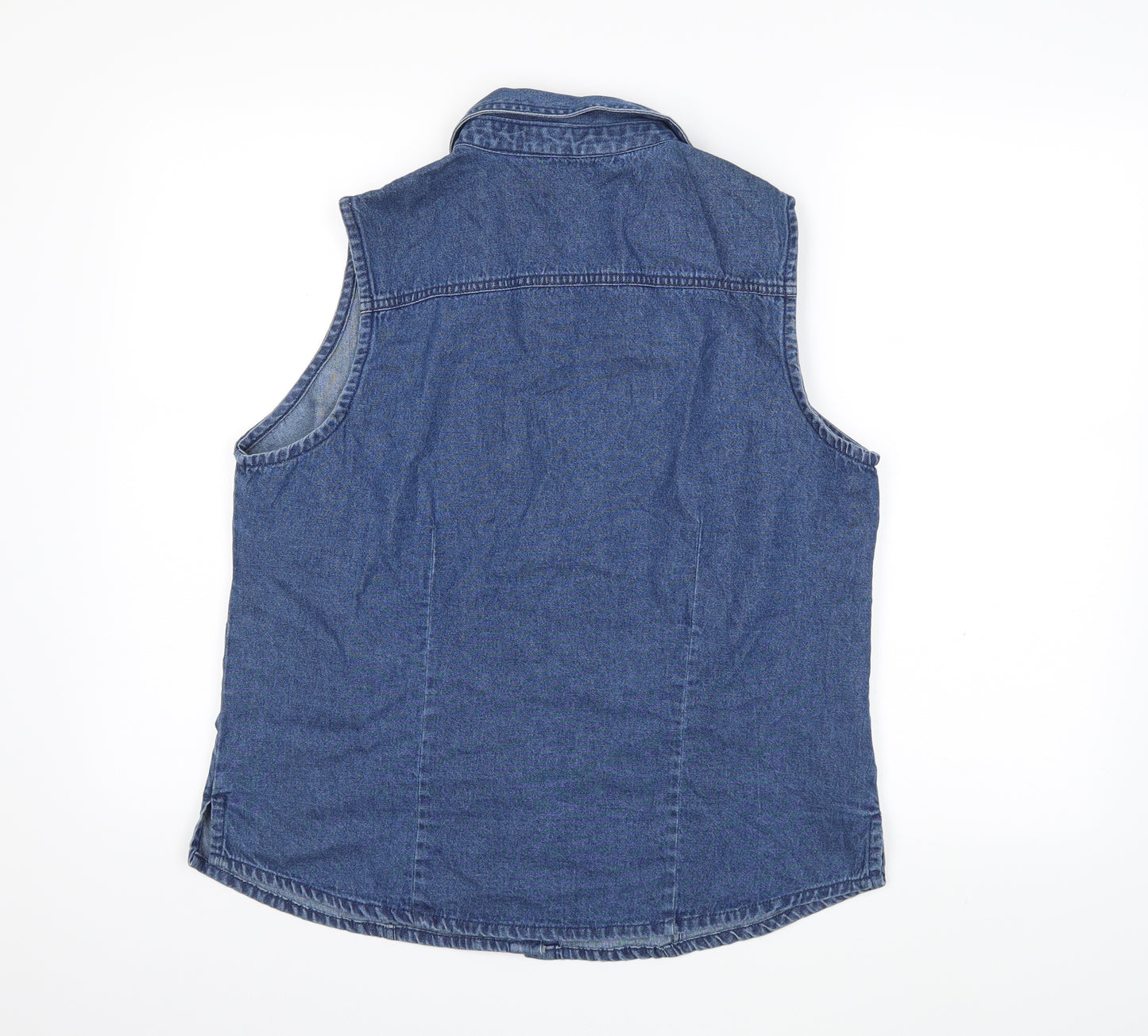 Joie De Vivre Womens Blue  Damask Basic Blouse Size 18