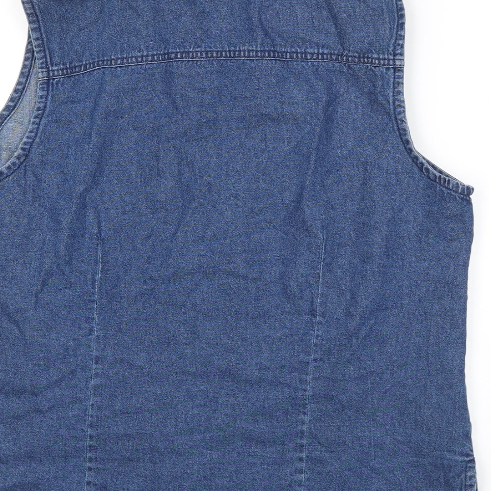 Joie De Vivre Womens Blue  Damask Basic Blouse Size 18