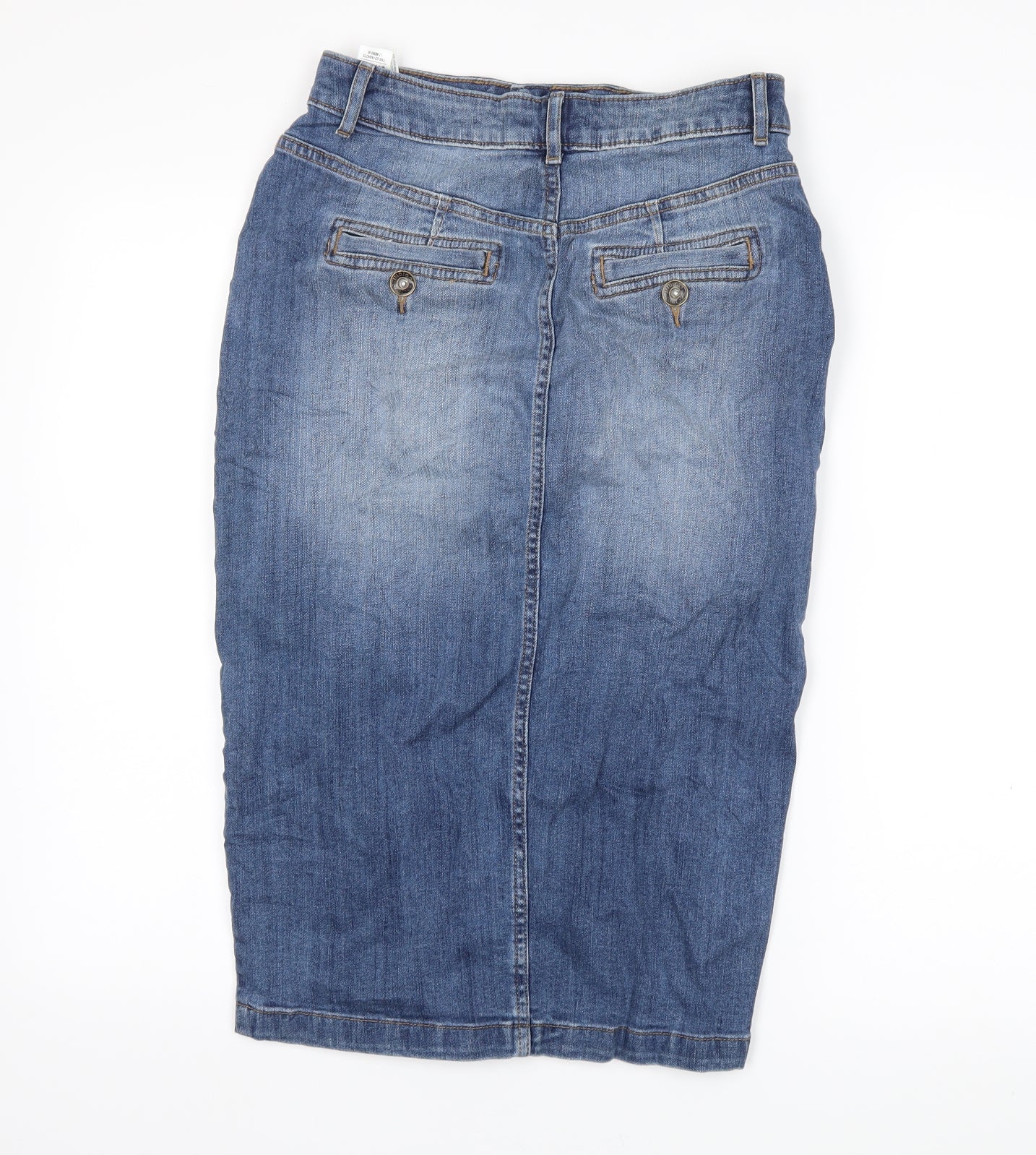 Marks and Spencer Womens Blue  Denim Straight & Pencil Skirt Size 8