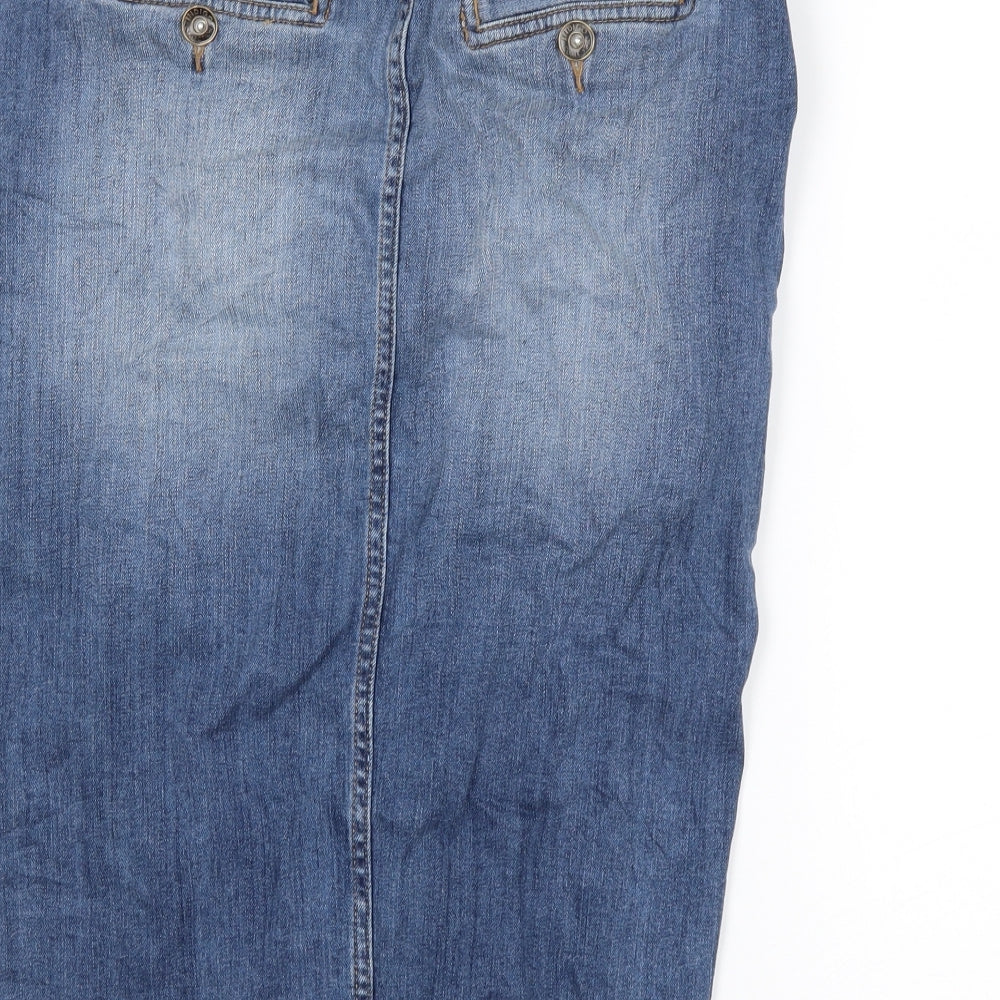 Marks and Spencer Womens Blue  Denim Straight & Pencil Skirt Size 8