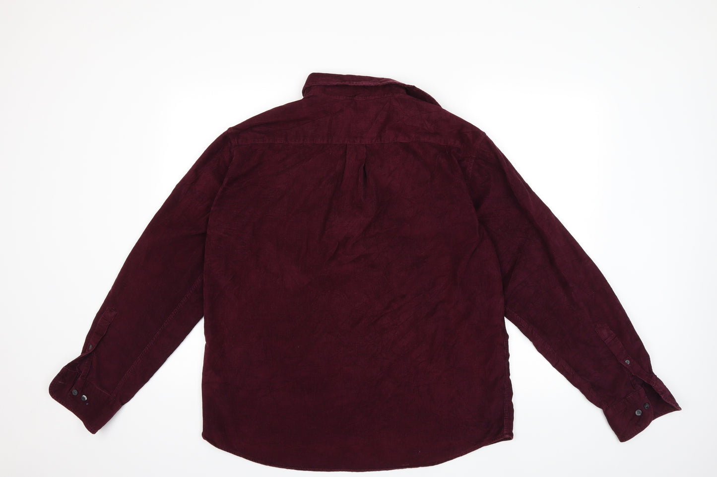 Blue Harbour Womens Purple  Corduroy Basic Button-Up Size M