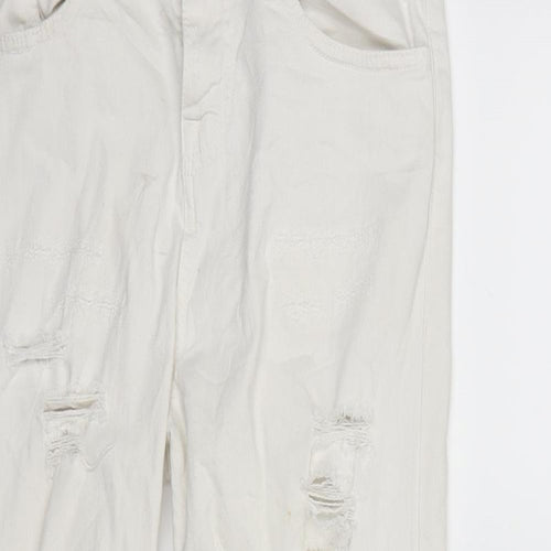PINKO Womens White  Denim Cropped Jeans Size 25 in L25 in