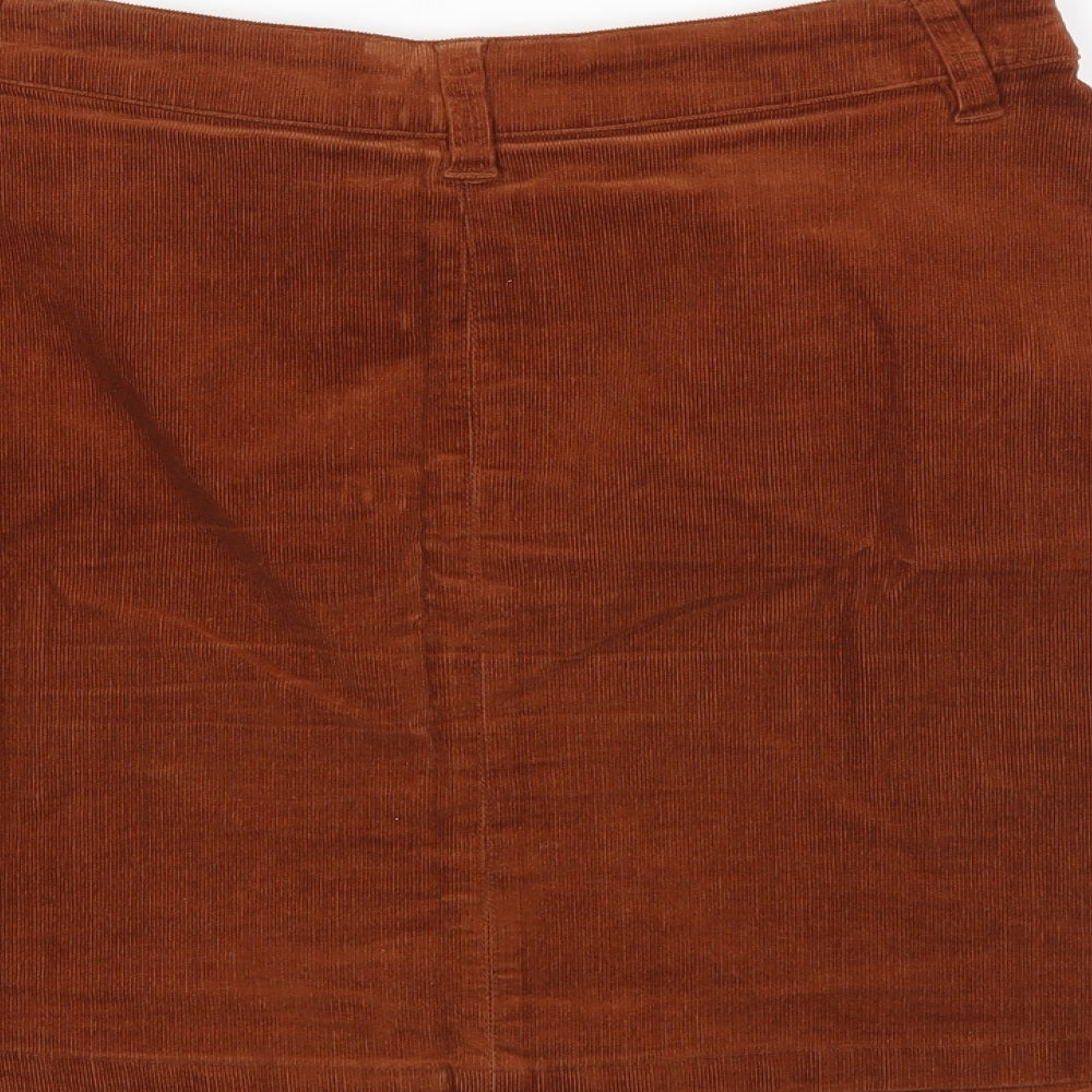 George Womens Brown  Corduroy Mini Skirt Size 8