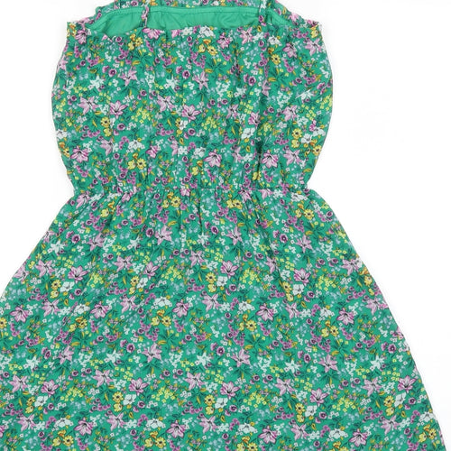 H&M Womens Green Floral  Basic Blouse Size 10