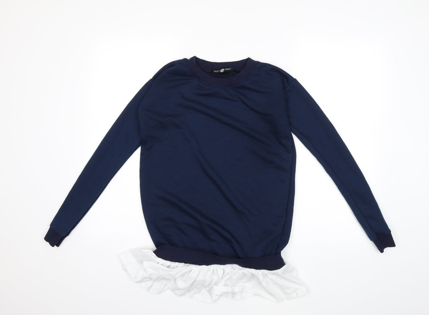 Daisy Street Womens Blue   Pullover Sweatshirt Size 8
