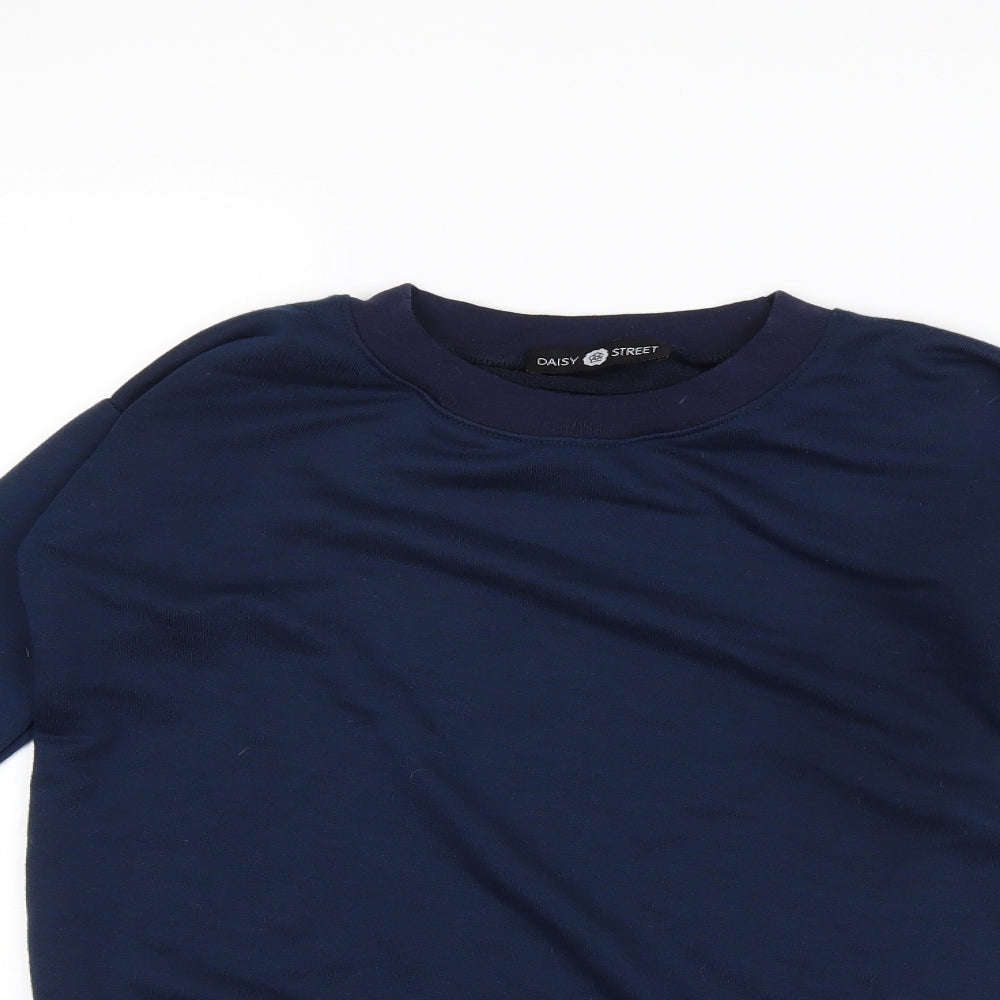 Daisy Street Womens Blue   Pullover Sweatshirt Size 8