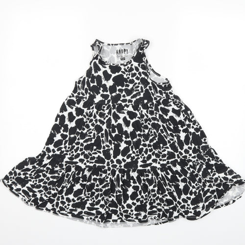F&F Girls Black Animal Print  Shift  Size 9-10 Years