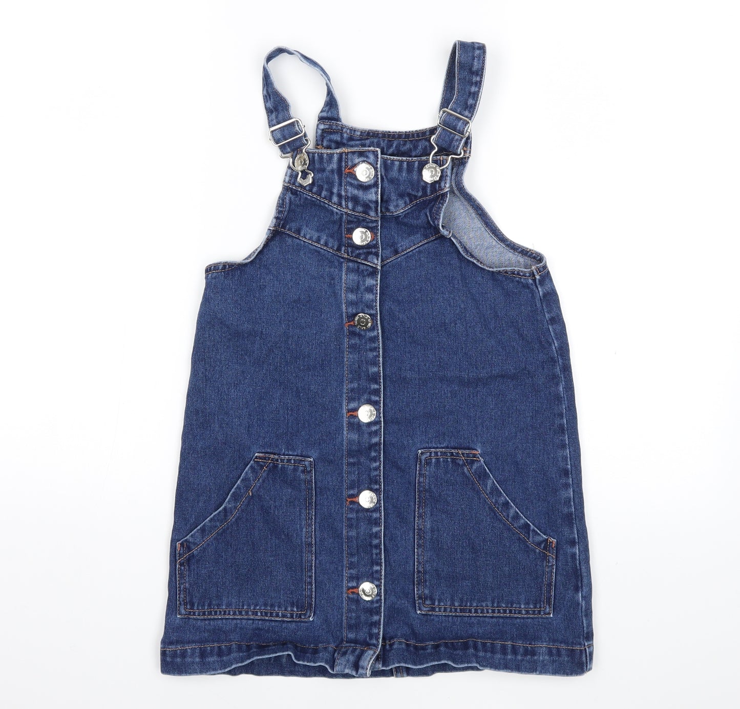 Matalan Girls Blue  Denim Pinafore/Dungaree Dress  Size 8 Years