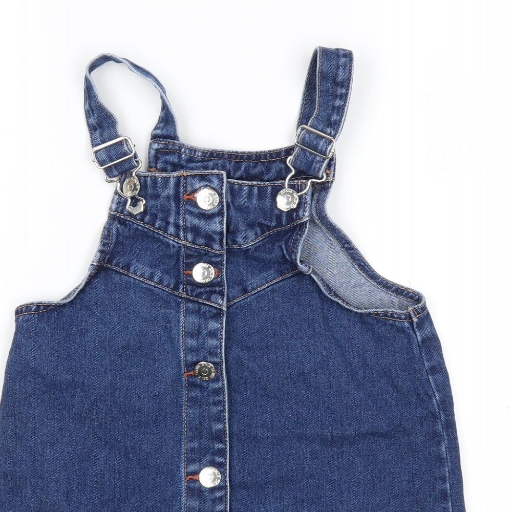 Matalan Girls Blue  Denim Pinafore/Dungaree Dress  Size 8 Years