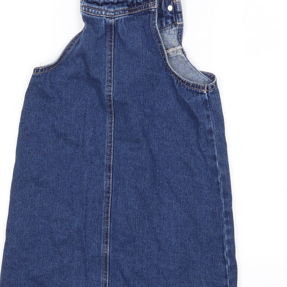 Matalan Girls Blue  Denim Pinafore/Dungaree Dress  Size 8 Years