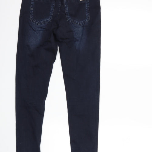 F&F Womens Blue  Denim Skinny Jeans Size 8 L27 in
