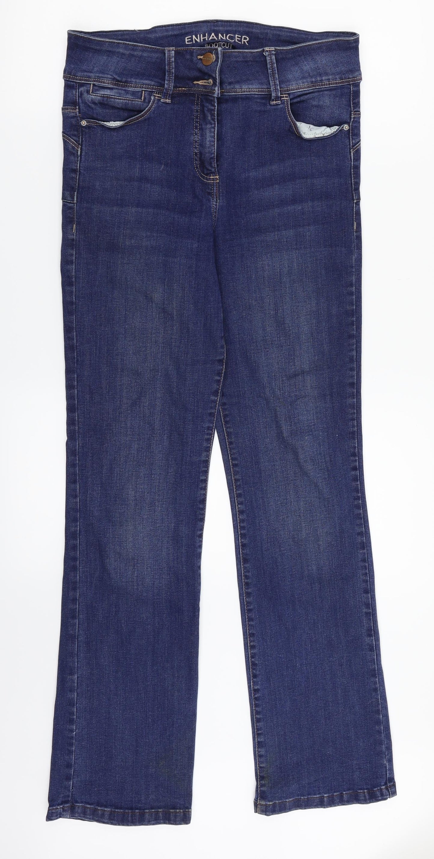 NEXT Womens Blue  Denim Bootcut Jeans Size 12 L31 in