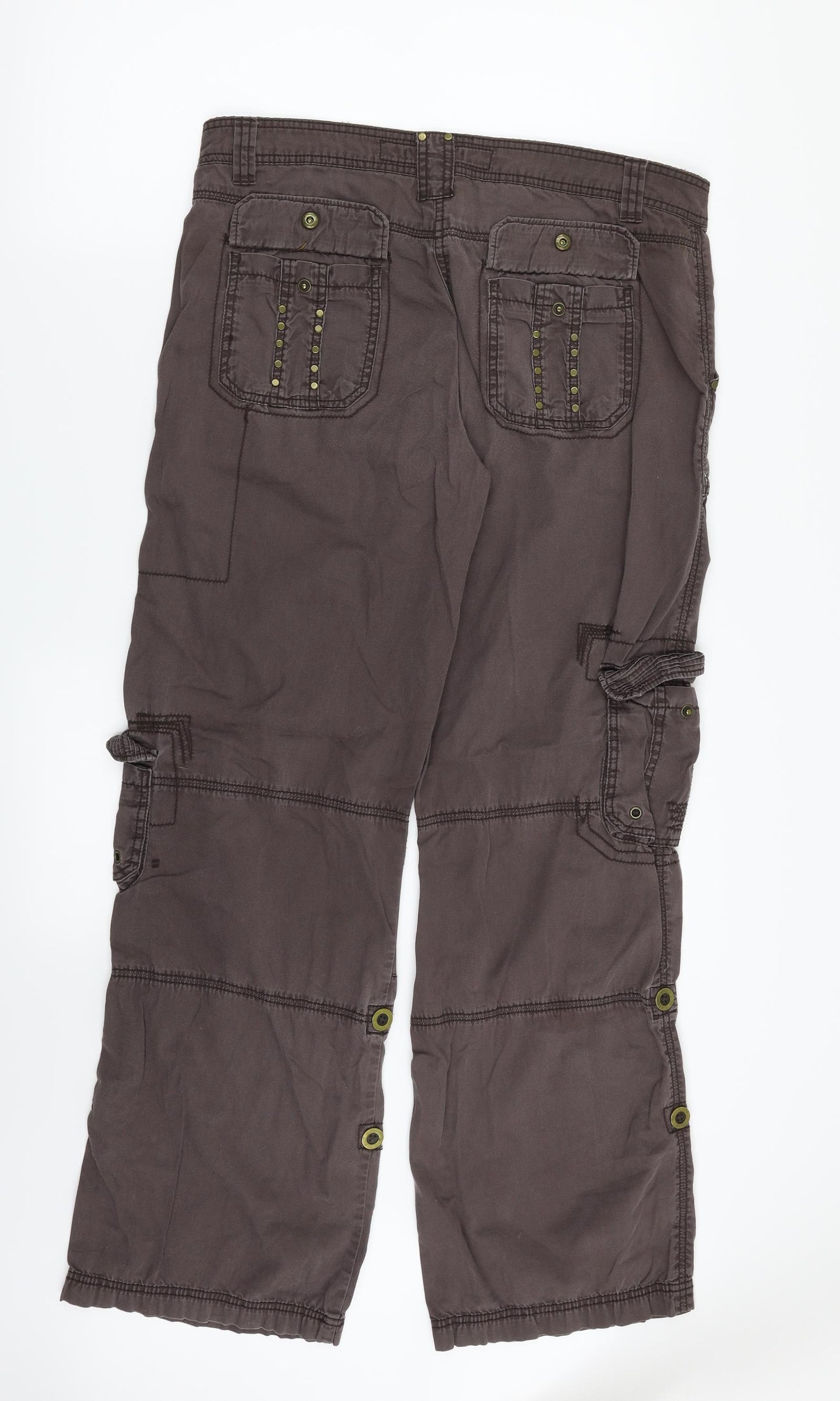 George Womens Brown   Cargo Trousers Size 14 L32 in
