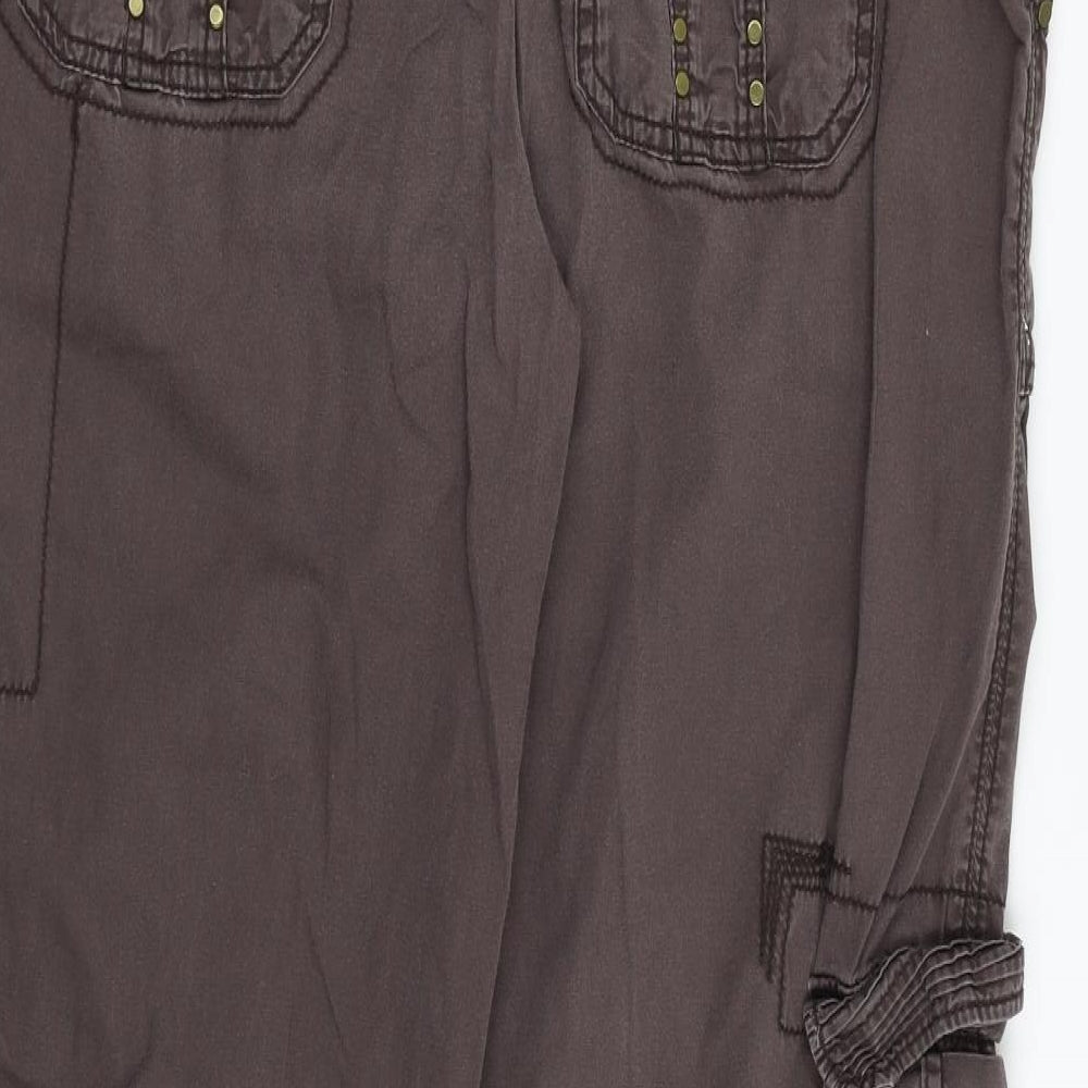 George Womens Brown   Cargo Trousers Size 14 L32 in