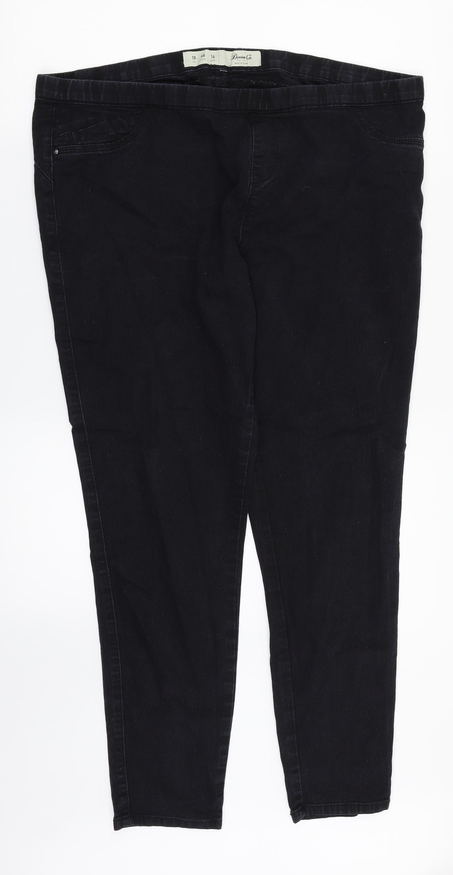 Denim. Co Womens Black  Denim Jegging Jeans Size 18 L28 in