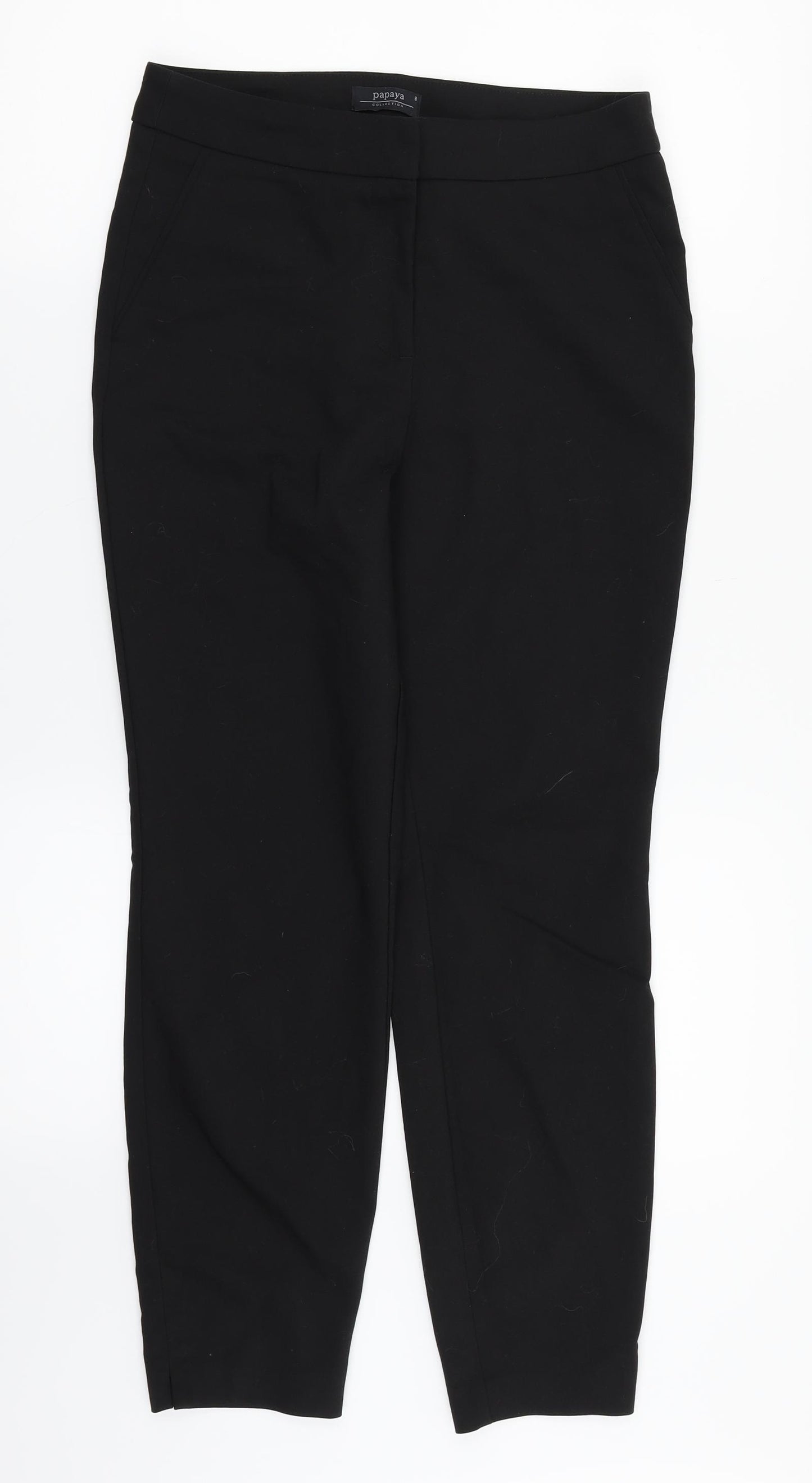 Papaya Womens Black   Dress Pants Trousers Size 8 L26 in