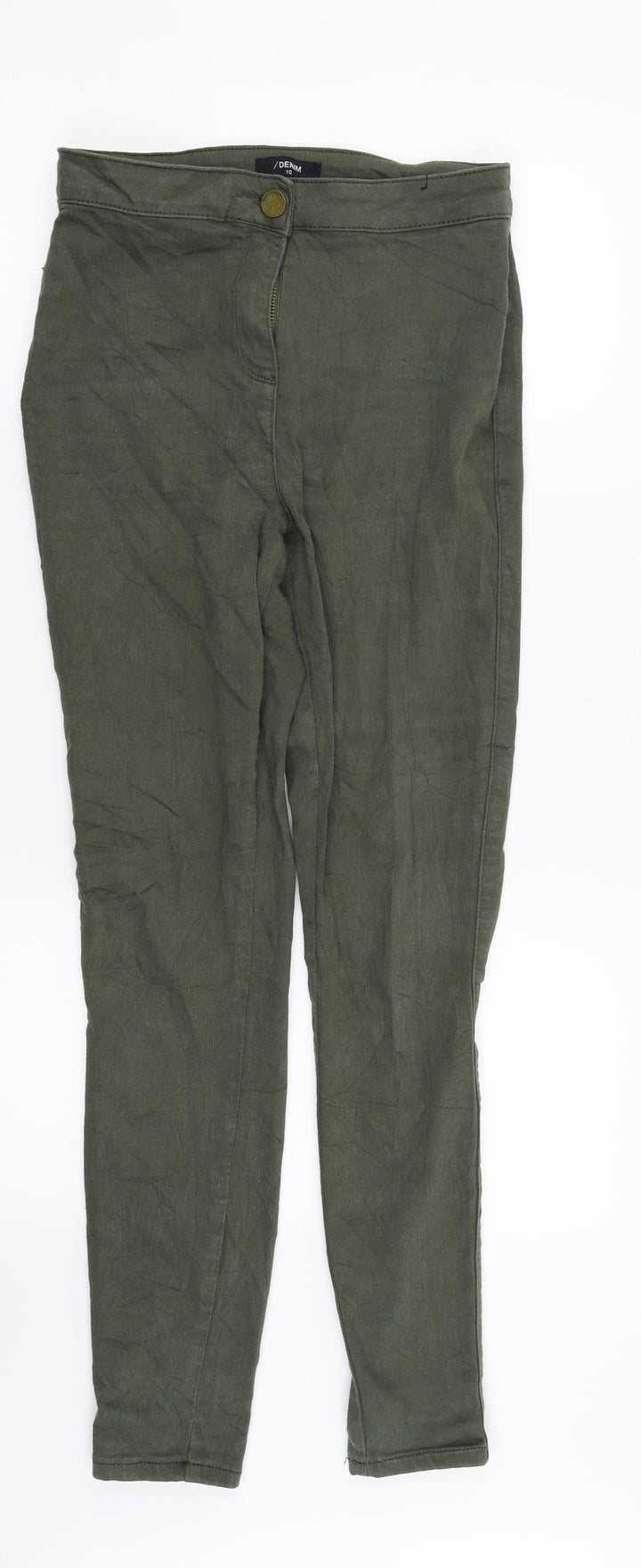 Matalan Womens Green Denim Straight Jeans Size 10 L29 in