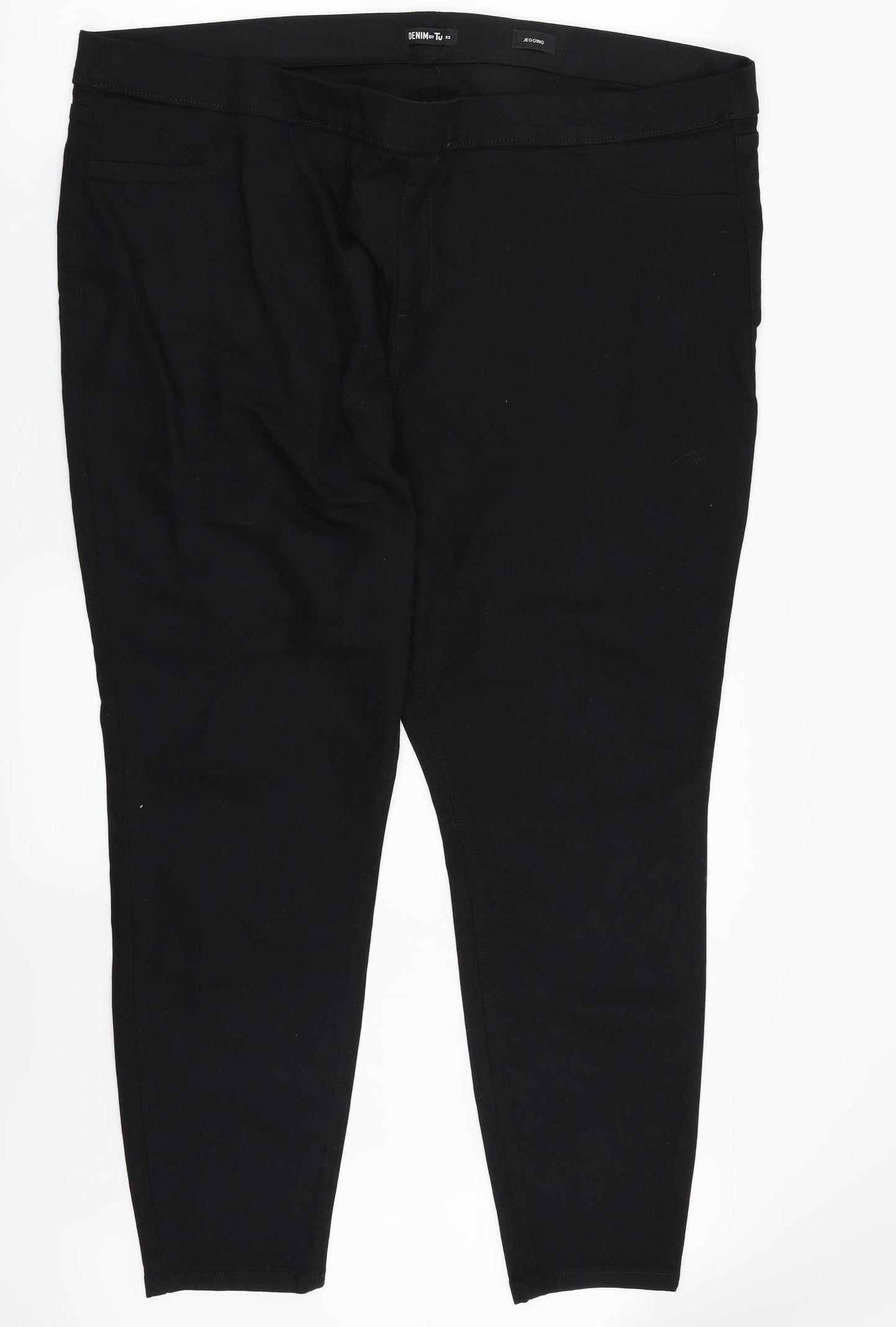 TU Womens Black  Denim Jegging Jeans Size 22 L28 in