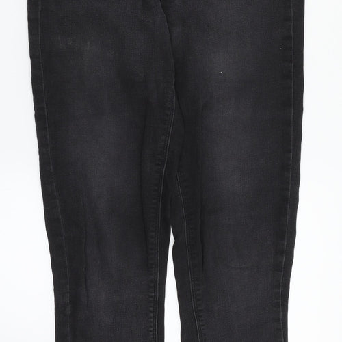 Denim & Co. Womens Black  Denim Straight Jeans Size 10 L30 in