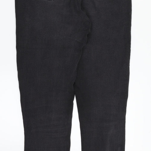 Denim & Co. Womens Black  Denim Straight Jeans Size 10 L30 in