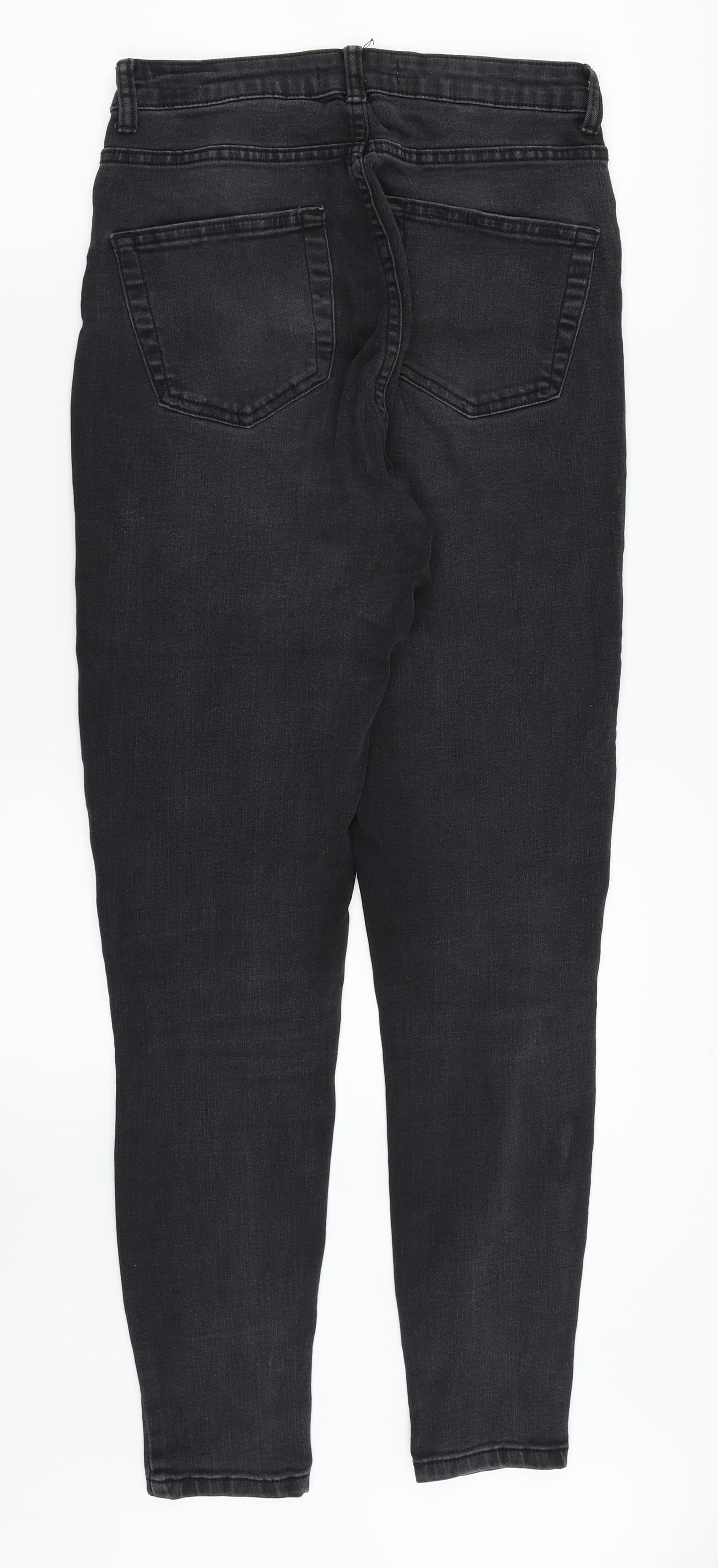 Denim & Co. Womens Black  Denim Straight Jeans Size 10 L30 in