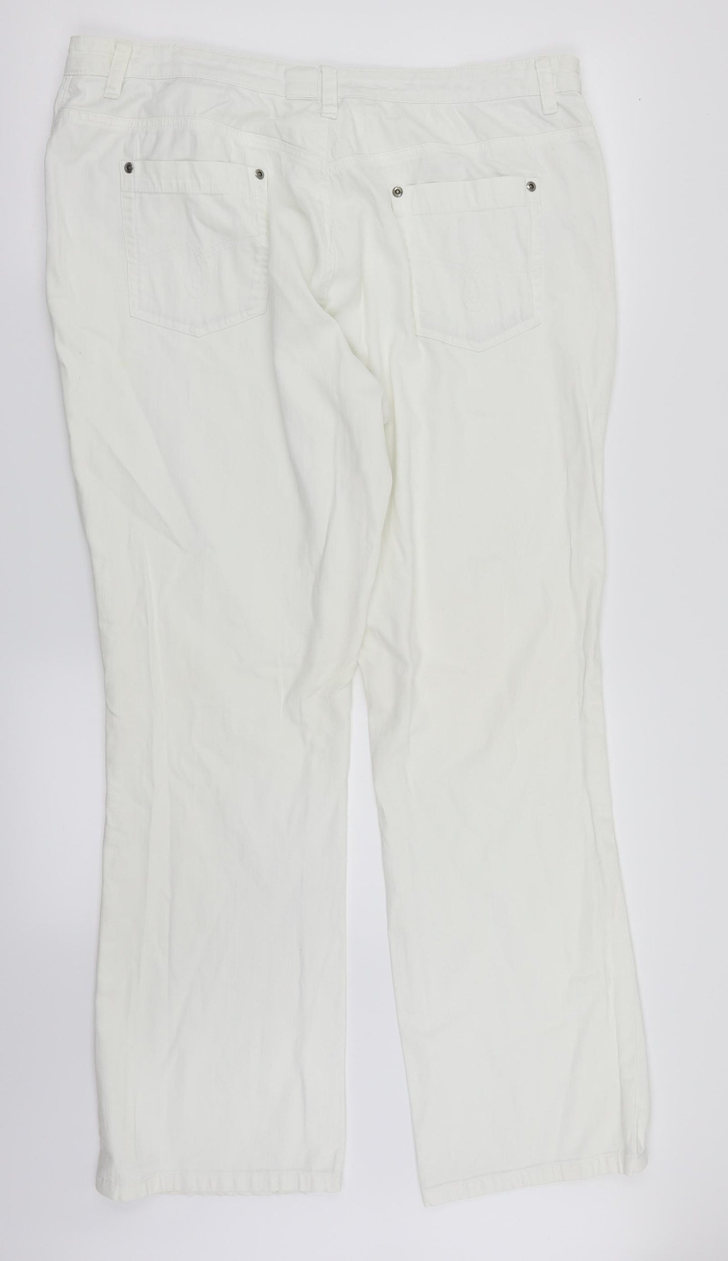 Papaya Womens White  Denim Straight Jeans Size 18 L32 in