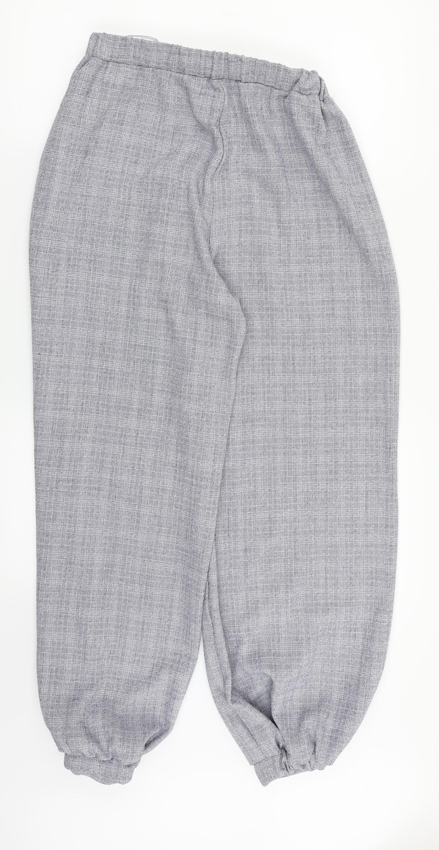 Love Womens Blue Check  Jogger Trousers Size S